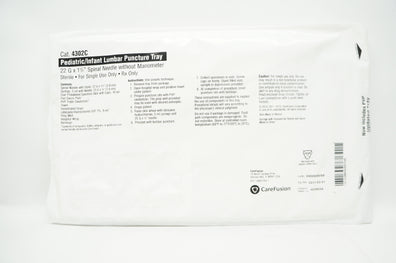 CareFusion 4302C Pediatric/Infant Lumbar Puncture Tray w/Ndle 22G x 1 1/2inch(x)